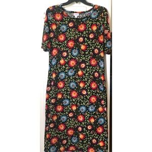 LulaRoe Julia Dress - Green & Floral